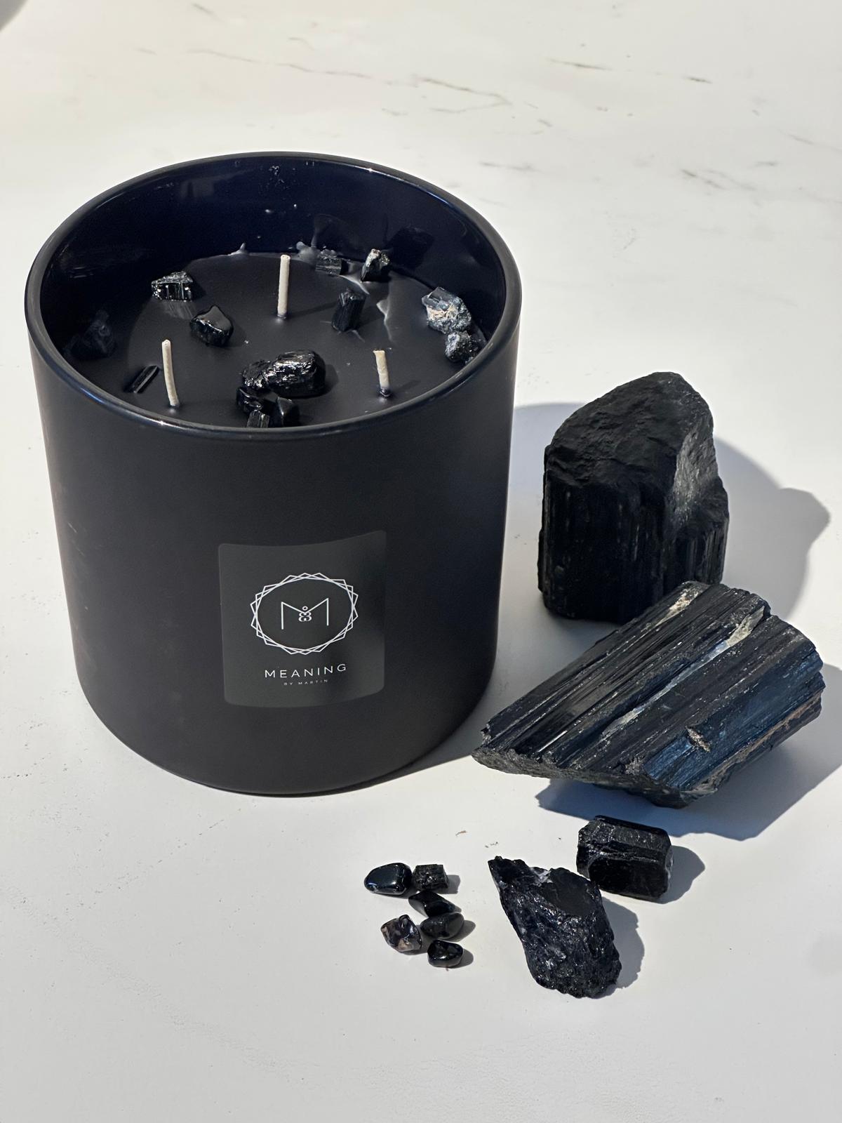 נר טורמלין שחור (בינוני)